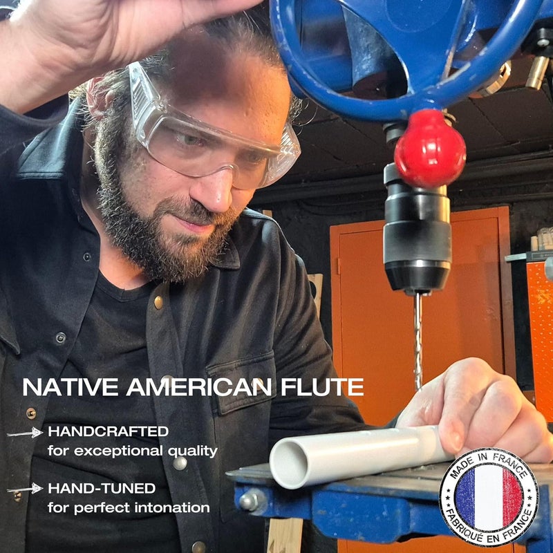 ICO Native American Flute by Instruments by Bras with Interchangeable Mouthpiece and Two Bodies in C and A for All Skill Levels, Flute Instrument Handcrafted in France - Image 2